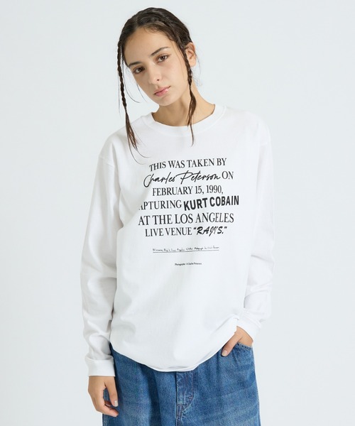 +81BRANCA(ハチイチブランカ)の「【+81BRANCA / ハチイチブランカ】Peter Anderson / ピーター・アンダーソン Kurt Cobain PHOTO L/S Tee / カート・コバーン フォトロングスリーブTシャツ(Tシャツ/カットソー・メンズ・ブラック/ホワイト系その他/ホワイト系その他2・フリー)」の2枚目の写真