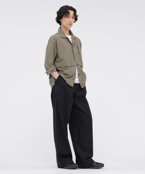 MARGARET HOWELL（マーガレットハウエル）の「RECYCLED TASLAN NYLON TAFFETA SHIRT（シャツ/ブラウス・レディース・ネイビー系1/ベージュ系その他4・2/1）」の3枚目の写真