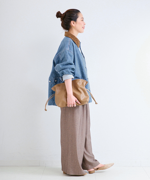 B.C STOCK(ベーセーストック)の「ウォッシャブル / DU JOUR / デュ ジュール JEAN CHORE JACKET(デニムジャケット・レディース・サックスブルー/グレー・FREE)」の11枚目の写真