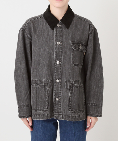B.C STOCK(ベーセーストック)の「ウォッシャブル / DU JOUR / デュ ジュール JEAN CHORE JACKET(デニムジャケット・レディース・サックスブルー/グレー・FREE)」の17枚目の写真