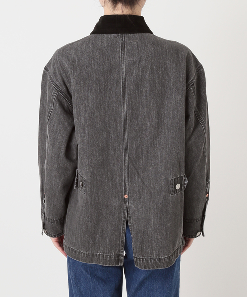 B.C STOCK(ベーセーストック)の「ウォッシャブル / DU JOUR / デュ ジュール JEAN CHORE JACKET(デニムジャケット・レディース・サックスブルー/グレー・FREE)」の19枚目の写真