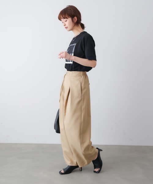 Bou Jeloud(ブージュルード)の「スレンダーベルトワイドパンツ(その他パンツ・レディース・オフホワイト/ベージュ/ネイビー・MEDIUM)」の10枚目の写真