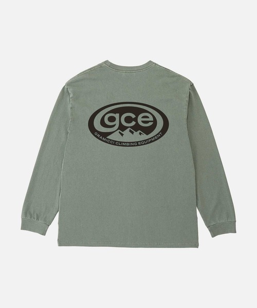Gramicci(グラミチ)の「GCE L/S TEE PIGMENT DYED|GCEロングスリーブTシャツピグメントダイ(Tシャツ/カットソー・メンズ・セージグリーン/ライラック/ナチュラル・S/XL/M/2XL/L)」の1枚目の写真