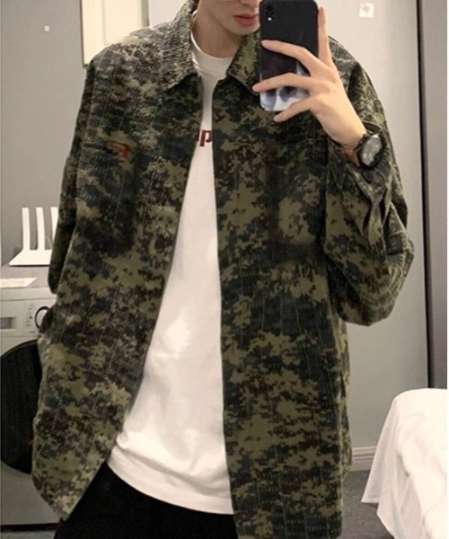 DOUBLE STEAL(ダブルスティール)の「DSカモフラージュルーズジャケット(その他アウター・メンズ・カーキ・X-LARGE/LARGE/MEDIUM)」の1枚目の写真