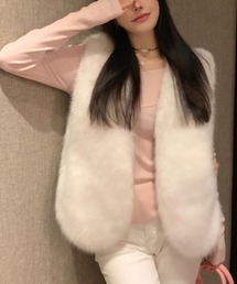 ロングシャギーエコファーベスト
