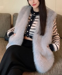 ロングシャギーエコファーベスト