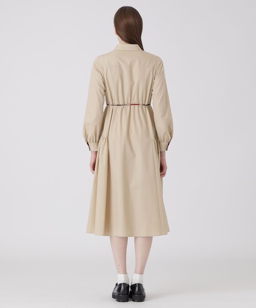 BLUE LABEL CRESTBRIDGE(ブルーレーベルクレストブリッジ)の「ギャザーシャツドレス(ワンピース・レディース・ダークネイビー/ベージュ系その他・38/40/36)」の11枚目の写真