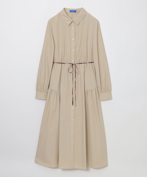 BLUE LABEL CRESTBRIDGE(ブルーレーベルクレストブリッジ)の「ギャザーシャツドレス(ワンピース・レディース・ダークネイビー/ベージュ系その他・38/40/36)」の16枚目の写真