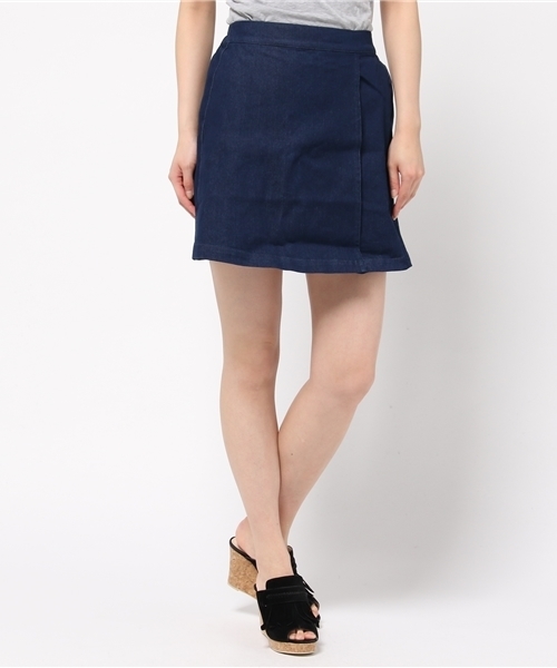 Chico（チコ）の「ラップSK（スカート・レディース・グレー/インディゴブルー・FREE）」の2枚目の写真