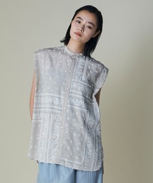 Dot Doll Bandana Patchwork Shirt