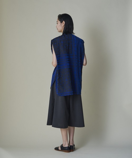 mintdesigns（ミントデザインズ）の「Dot Doll Bandana Patchwork Shirt（シャツ/ブラウス・レディース・ベージュ/ネイビー・ONESIZE）」の20枚目の写真