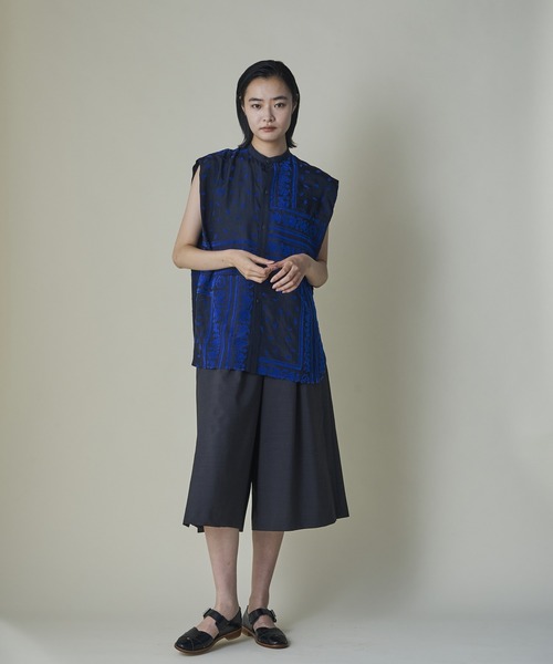 mintdesigns（ミントデザインズ）の「Dot Doll Bandana Patchwork Shirt（シャツ/ブラウス・レディース・ベージュ/ネイビー・ONESIZE）」の21枚目の写真