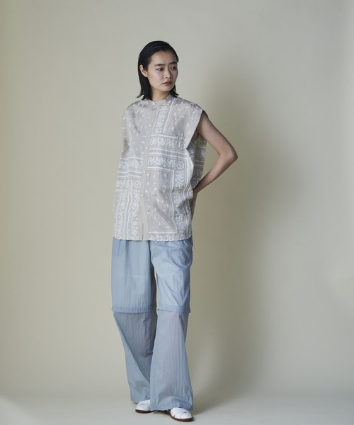 mintdesigns（ミントデザインズ）の「Dot Doll Bandana Patchwork Shirt（シャツ/ブラウス・レディース・ベージュ/ネイビー・ONESIZE）」の22枚目の写真