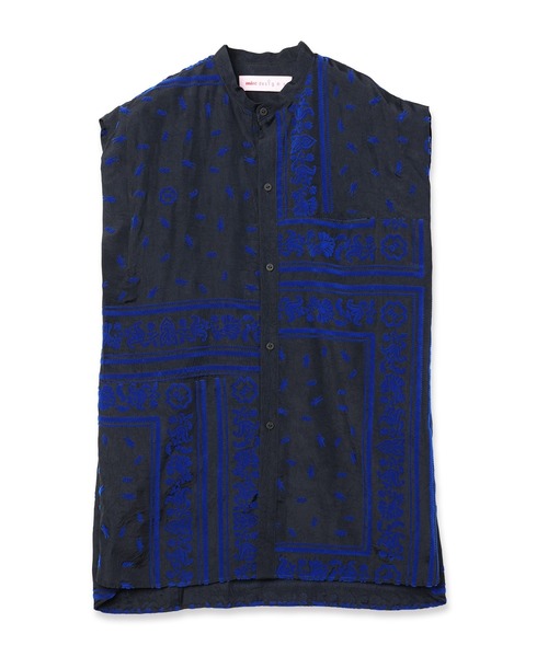 mintdesigns（ミントデザインズ）の「Dot Doll Bandana Patchwork Shirt（シャツ/ブラウス・レディース・ベージュ/ネイビー・ONESIZE）」の8枚目の写真