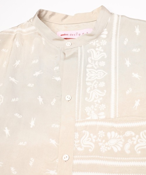 mintdesigns（ミントデザインズ）の「Dot Doll Bandana Patchwork Shirt（シャツ/ブラウス・レディース・ベージュ/ネイビー・ONESIZE）」の10枚目の写真