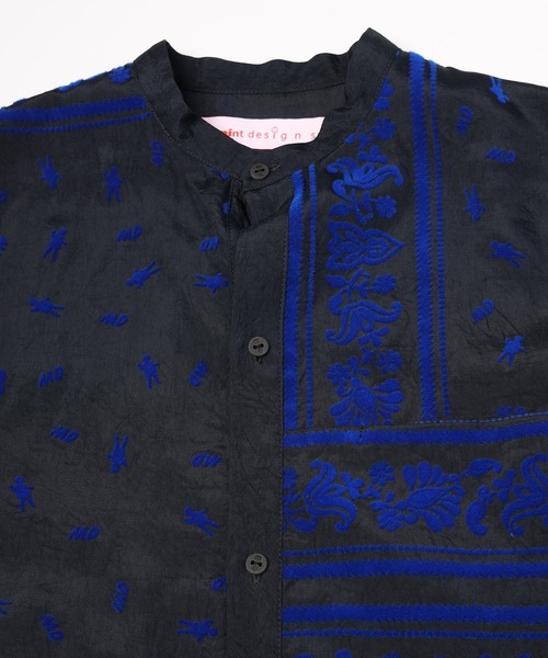 mintdesigns（ミントデザインズ）の「Dot Doll Bandana Patchwork Shirt（シャツ/ブラウス・レディース・ベージュ/ネイビー・ONESIZE）」の14枚目の写真