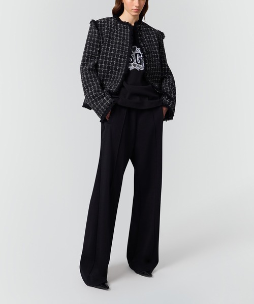 MSGM(エムエスジーエム)の「レースエンブロイダリー ロゴTシャツ(Tシャツ/カットソー・レディース・ブラック・L/XS)」の2枚目の写真