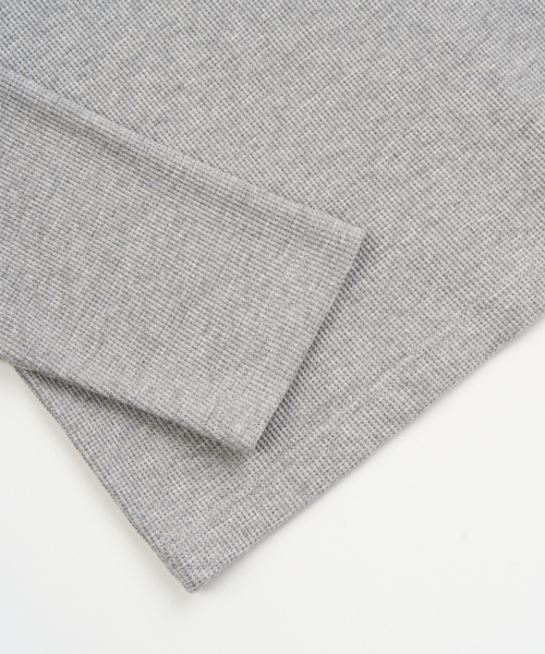 TOFFEE（トフィー）の「ワッフルハイヒールフードロングスリーブ (GREY)（パーカー・メンズ・その他・SMALL/MEDIUM/LARGE/X-LARGE）」の2枚目の写真