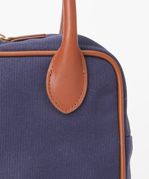 OUTDOOR PRODUCTS(アウトドアプロダクツ)の「CANVAS LEATHER CUBE BAG(ショルダーバッグ・レディース・カーキ/ネイビー・FREE)」の13枚目の写真