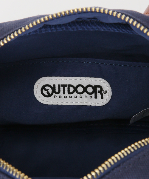 OUTDOOR PRODUCTS(アウトドアプロダクツ)の「CANVAS LEATHER CUBE BAG(ショルダーバッグ・レディース・カーキ/ネイビー・FREE)」の5枚目の写真