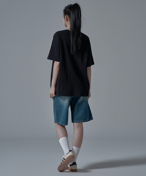 WAARFORWOMAN(ワール・フォー・ウーマン)の「WT-67 コスタルオーバーサイズ半袖Tシャツ_ブラック(Tシャツ/カットソー・レディース・その他・FREE)」の5枚目の写真