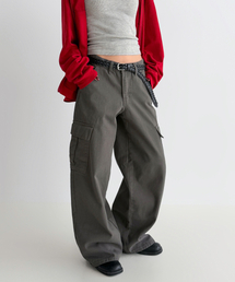 BUTTON UP（ボタンアップ）の「コットンワイドカーゴパンツ(CHACOAL)（その他パンツ）」