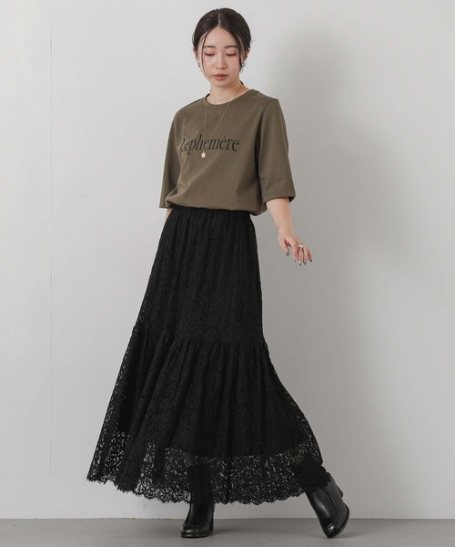 Gready Brilliant(グレディブリリアン)の「コードレスマキシ(スカート・レディース・ブラック/オフホワイト・38)」の20枚目の写真