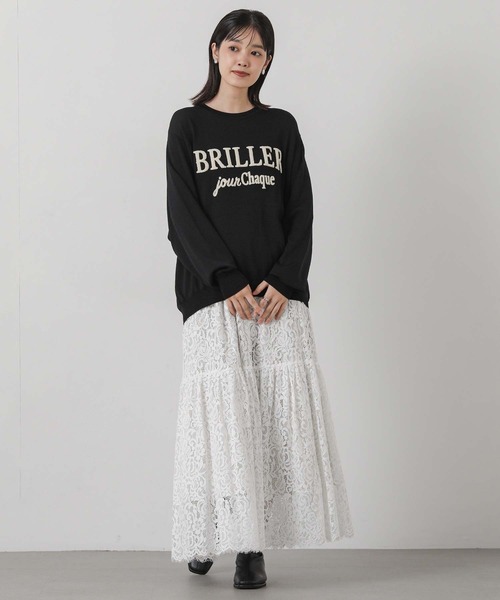 Gready Brilliant(グレディブリリアン)の「コードレスマキシ(スカート・レディース・ブラック/オフホワイト・38)」の9枚目の写真