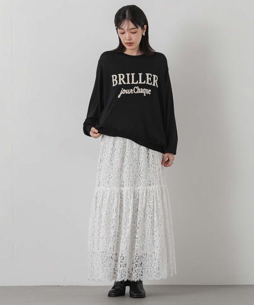 Gready Brilliant(グレディブリリアン)の「コードレスマキシ(スカート・レディース・ブラック/オフホワイト・38)」の12枚目の写真