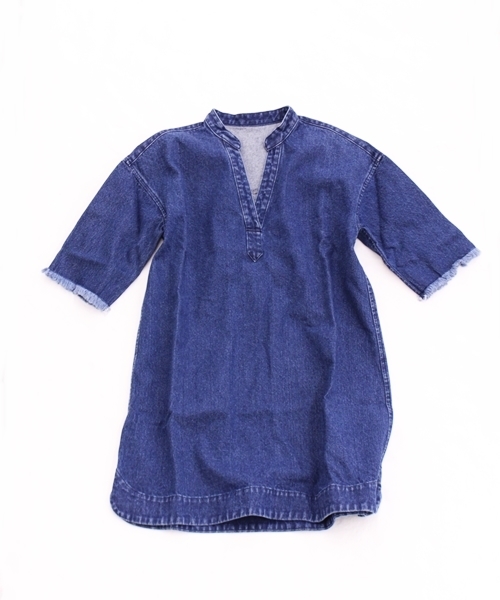 Chico（チコ）の「スキッパーデニムワンピース（ワンピース・レディース・ホワイト/ブルー/ライトブルー・FREE）」の9枚目の写真