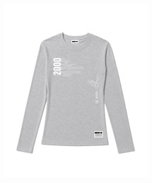 セミクロップド 2000clef 長袖Tシャツ [グレーメランジ]