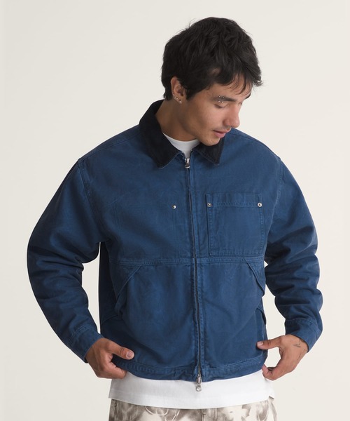 VANS（バンズ）の「NICO キャンバス チョアジャケット / Nico Cropped Chore Canvas Jacket True Navy VN000U305TU1（その他アウター・メンズ・ネイビー・X-LARGE/LARGE/SMALL/MEDIUM）」の4枚目の写真