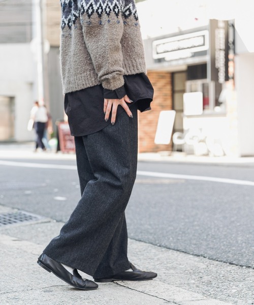 EKAL(エカル)の「Made in JAPAN WOOL TR(その他パンツ・レディース・グレー系その他/チャコールグレー・ONE)」の9枚目の写真