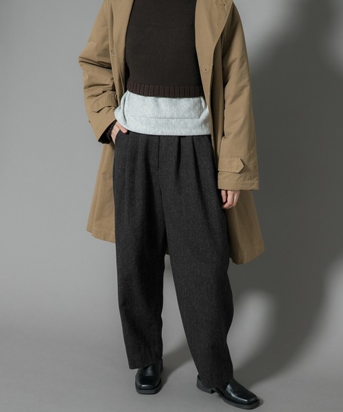 EKAL(エカル)の「Made in JAPAN WOOL TR(その他パンツ・レディース・グレー系その他/チャコールグレー・ONE)」の8枚目の写真