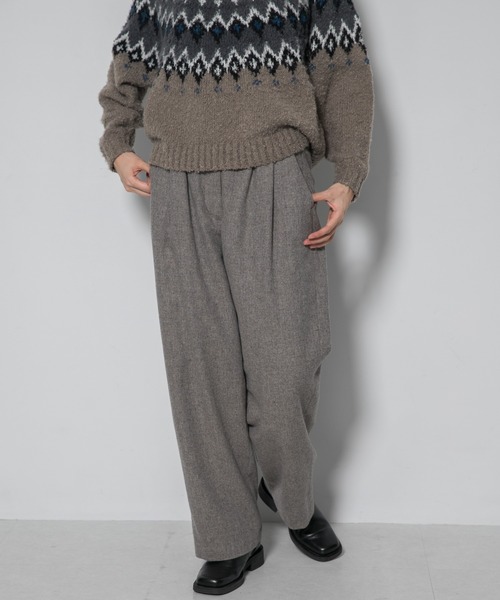 EKAL(エカル)の「Made in JAPAN WOOL TR(その他パンツ・レディース・グレー系その他/チャコールグレー・ONE)」の5枚目の写真