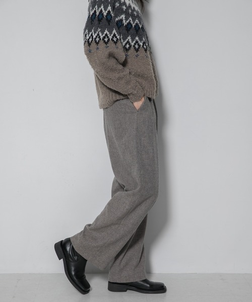 EKAL(エカル)の「Made in JAPAN WOOL TR(その他パンツ・レディース・グレー系その他/チャコールグレー・ONE)」の4枚目の写真