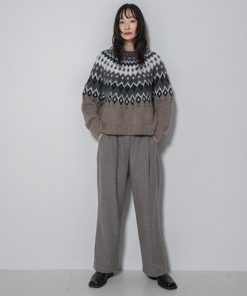 EKAL(エカル)の「Made in JAPAN WOOL TR(その他パンツ・レディース・グレー系その他/チャコールグレー・ONE)」の3枚目の写真