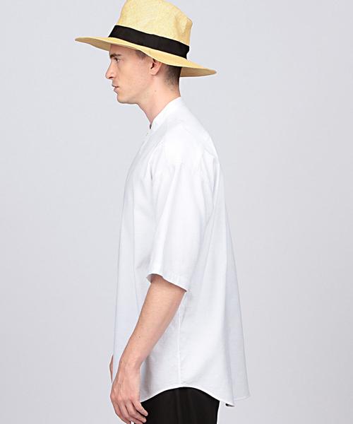 EN ROUTE（アンルート）の「ENR バンドカラーショートスリーブシャツ（シャツ/ブラウス・メンズ・ホワイト・3/1/2）」の3枚目の写真