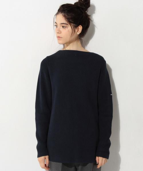 UNITED ARROWS（ユナイテッドアローズ）の「＜FILEUSE DARVOR（フィルーズ・ダルボー）＞ニット（ニット/セーター・レディース・ホワイト/ネイビー・SMALL/MEDIUM）」の4枚目の写真