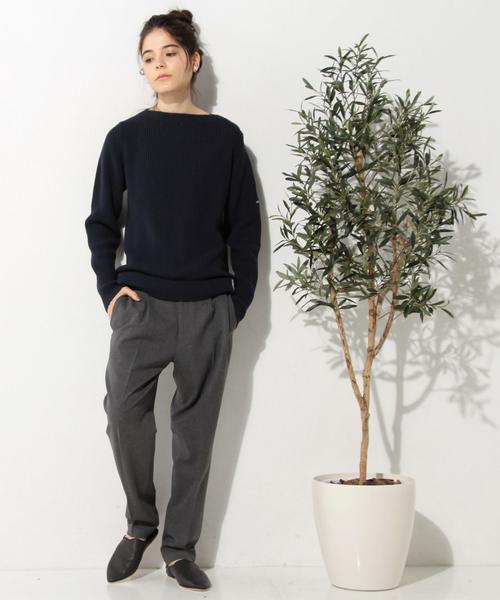 UNITED ARROWS（ユナイテッドアローズ）の「＜FILEUSE DARVOR（フィルーズ・ダルボー）＞ニット（ニット/セーター・レディース・ホワイト/ネイビー・SMALL/MEDIUM）」の8枚目の写真