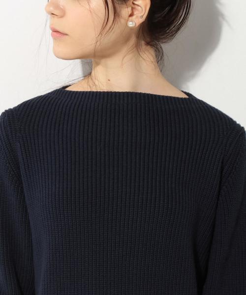 UNITED ARROWS（ユナイテッドアローズ）の「＜FILEUSE DARVOR（フィルーズ・ダルボー）＞ニット（ニット/セーター・レディース・ホワイト/ネイビー・SMALL/MEDIUM）」の9枚目の写真