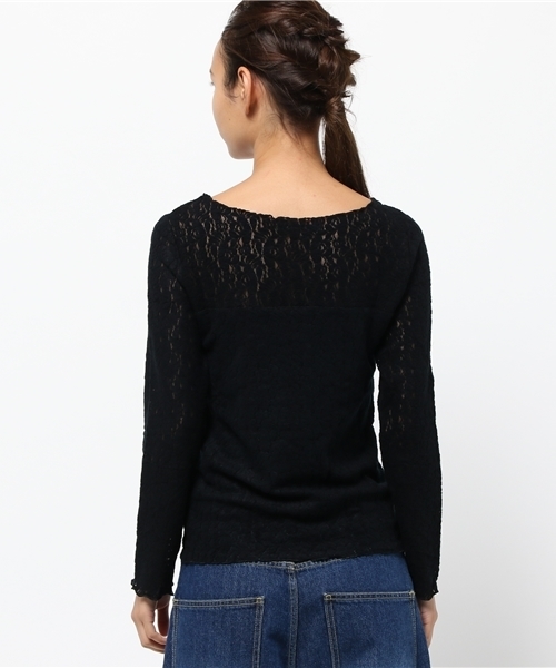 Heather（ヘザー）の「キモウレース＊インナー長袖　737607（Tシャツ/カットソー・レディース・ブラック系その他/ホワイト系その他・FREE）」の5枚目の写真