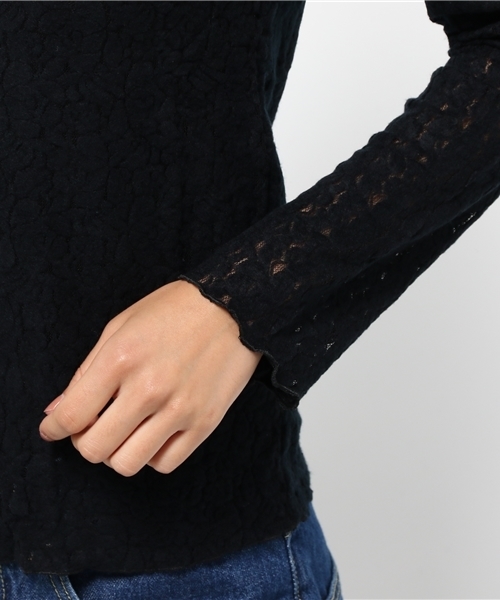 Heather（ヘザー）の「キモウレース＊インナー長袖　737607（Tシャツ/カットソー・レディース・ブラック系その他/ホワイト系その他・FREE）」の7枚目の写真