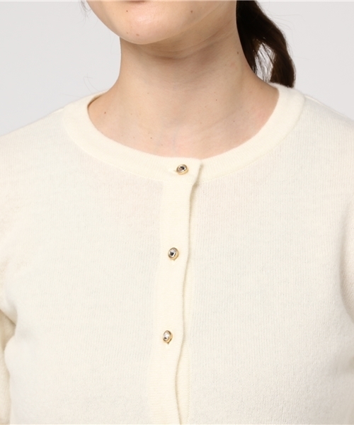 BLUE LABEL CRESTBRIDGE(ブルーレーベルクレストブリッジ)の「ソフティラムズウール カーディガン(カーディガン/ボレロ・レディース・ブラック/オフホワイト/グレー/ベージュ・38)」の8枚目の写真