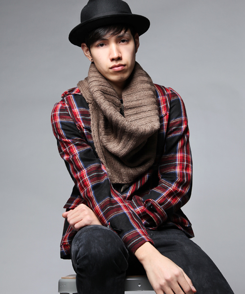 603（ロクマルサン）の「603 タートルネックマフラー（マフラー・メンズ・ブラック/グレー/ブラウン/レッド・フリー）」の3枚目の写真