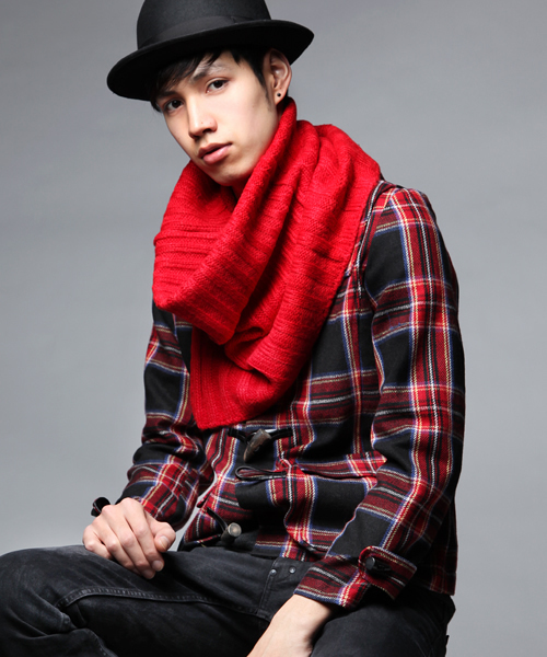 603（ロクマルサン）の「603 タートルネックマフラー（マフラー・メンズ・ブラック/グレー/ブラウン/レッド・フリー）」の4枚目の写真