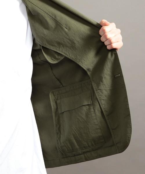 BEAUTY&YOUTH UNITED ARROWS（ビューティーアンドユースユナイテッドアローズ）の「BY ガーメントダイ スノーコットン 2B ジャケット ◆（テーラードジャケット・メンズ・オリーブ/ネイビー・LARGE/SMALL/X-LARGE/MEDIUM）」の4枚目の写真