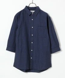 GLOBAL WORK | フレンチリネンコットンシャツ7分袖/738519(シャツ/ブラウス)