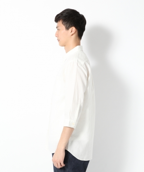 GLOBAL WORK（グローバルワーク）の「フレンチリネンコットンシャツ7分袖/738519（シャツ/ブラウス・メンズ・ブルー/グレー/ホワイト/ネイビー/カーキ・LARGE/SMALL/X-LARGE/MEDIUM）」の16枚目の写真