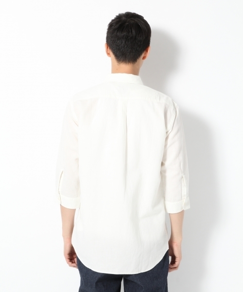 GLOBAL WORK（グローバルワーク）の「フレンチリネンコットンシャツ7分袖/738519（シャツ/ブラウス・メンズ・ブルー/グレー/ホワイト/ネイビー/カーキ・LARGE/SMALL/X-LARGE/MEDIUM）」の17枚目の写真